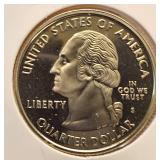 Six  State Quarters Proof  Coins (S) mint mark uncirculated