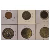 Six Error Coins: A Collection of Multiple Coins Featuring Interesting Errors.