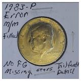 Six Error Coins: A Collection of Multiple Coins Featuring Interesting Errors.