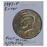 Six Error Coins: A Collection of Multiple Coins Featuring Interesting Errors.
