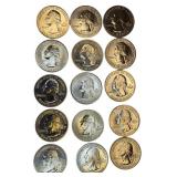 Fifteen (S) Mint Marked  America The Beautiful Proof Coins.  Uncirculated !