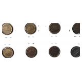 Mixed lot of nickels from the 1940s to the 1980s, sourced from an old nickel collection.