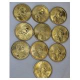 Ten Sacagawea 2000 (P) Fresh From Mint Coin Roll! Very Nice!