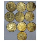 Ten Sacagawea 2000 (P) Fresh From Mint Coin Roll! Very Nice!