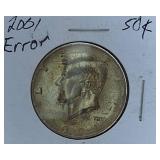Six US Error Coins Great Collection of coins! Look at the pictures you decided