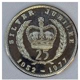 Three World Coins:  Large Commemorative Coins from Different Countries from 1953-1991 - Very Nice!