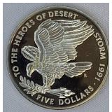 Three World Coins:  Large Commemorative Coins from Different Countries from 1953-1991 - Very Nice!