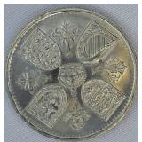 Three World Coins:  Large Commemorative Coins from Different Countries from 1953-1991 - Very Nice!