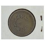 Five V Nickels dated from 1908 to 1912 - Nice old coins.