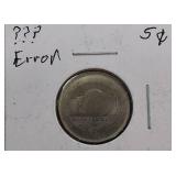 Ten Error Coins: Various Errors Across Different Denominations