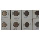 A mixed lot of nickels, dating from the years 1940 to the 1980s, came from an old nickel collection.