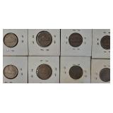 A mixed lot of nickels, dating from the years 1940 to the 1980s, came from an old nickel collection.