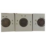 A mixed lot of   nickels collected between 1940 and the 1980s, sourced from an old nickel collection.