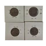 A mixed lot of   nickels collected between 1940 and the 1980s, sourced from an old nickel collection.