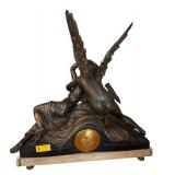 French Figural Mantle Clock Cupid