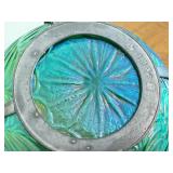 Antique Art Nouveau Pewter And Glass Vase By J Van Houten Co The Glass Attributed To Loetz