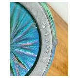 Antique Art Nouveau Pewter And Glass Vase By J Van Houten Co The Glass Attributed To Loetz