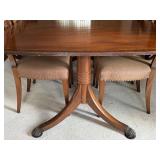 Vintage Art Deco Inspired Dining Room Table and Chairs Set