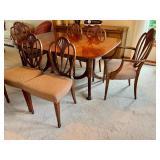 Vintage Art Deco Inspired Dining Room Table and Chairs Set