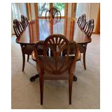 Vintage Art Deco Inspired Dining Room Table and Chairs Set
