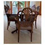 Vintage Art Deco Inspired Dining Room Table and Chairs Set