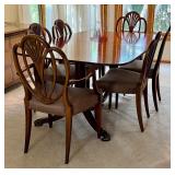 Vintage Art Deco Inspired Dining Room Table and Chairs Set