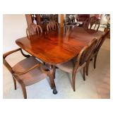 Vintage Art Deco Inspired Dining Room Table and Chairs Set
