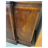 Vintage Wooden Display Cabinet with Glass Doors