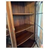 Vintage Wooden Display Cabinet with Glass Doors