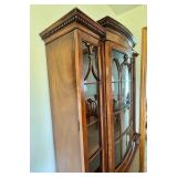 Vintage Wooden Display Cabinet with Glass Doors