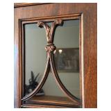 Vintage Wooden Display Cabinet with Glass Doors