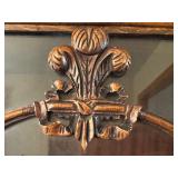 Vintage Wooden Display Cabinet with Glass Doors