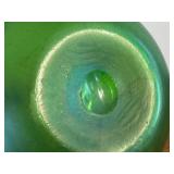 Antique Loetz Art Glass Vase with Triple Handle Design