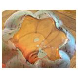 Antique Loetz Golden Glass Vase with Gold Oil Spots