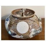 Tom Krueger Pottery Lidded Jar with Unique Glaze