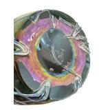 Art Nouveau Vase Pallme König and Habel Aubergine and Green Iridescent Shades