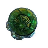 Antique Pallme König & Habel Art Nouveau Iridescent Fadendekor Green Glass Vase