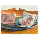 Vintage Roseville Magnolia Console Bowl with Floral Design