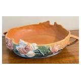 Vintage Roseville Magnolia Console Bowl with Floral Design