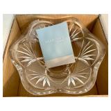 Marquis by Waterford Lead Crystal Fan and Wedge Bowl