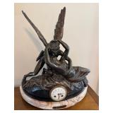French Figural Mantle Clock Cupid