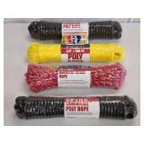 (4) Tie Down Cargo Ropes