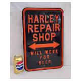 Harley Davidson Stamped Steel Metal Sign