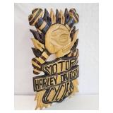 Wooden Harley Davidson Carved Sign