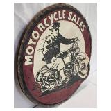 Wooden Motorcycle Sales Sign