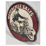 Wooden Motorcycle Sales Sign