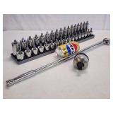 Complete 1/2-inch Metric Socket Set with Breaker Bar