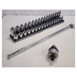 Complete 1/2-inch Metric Socket Set with Breaker Bar