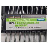 Complete Set of Metric Open Box Wrenches