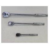 (3) Assorted Size Snap-On Ratchet Wrenches